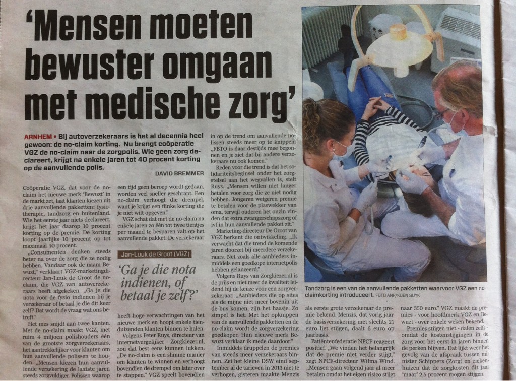 ZorgKiezer.nl in het AD